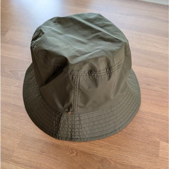 Anine Bing Demi Bucket Hat Womens XS/S Dark Green Nylon Logo main image 5